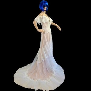 For Kitty Rescue! Bohemian Off Shoulder Wedding Dress Perfect For Beach Wedding!